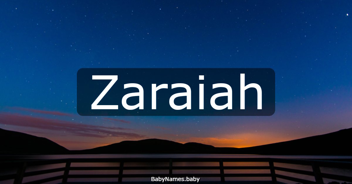 Zaraiah