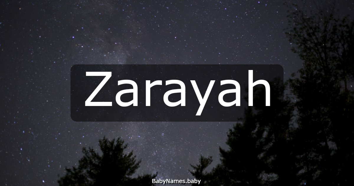 Zarayah