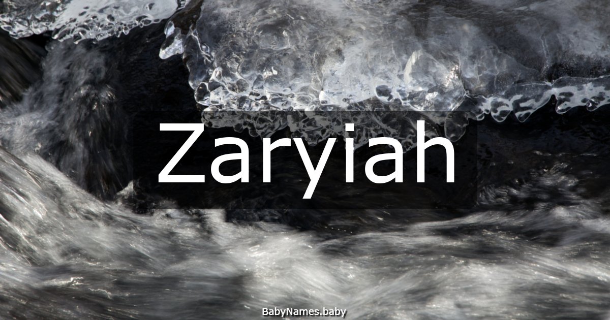 Zaryiah