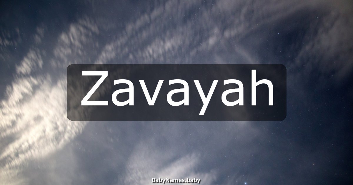 Zavayah
