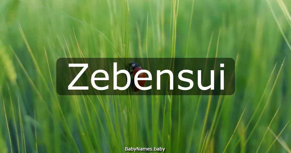 Zebensui