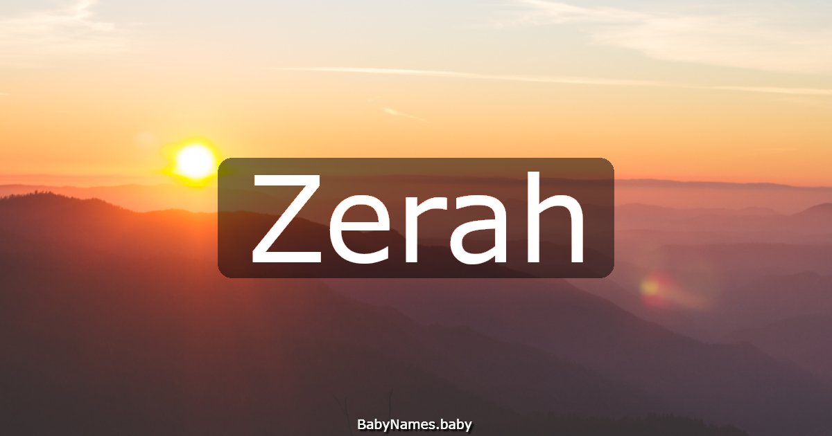 Zerah