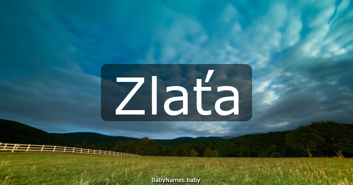 Zlaťa