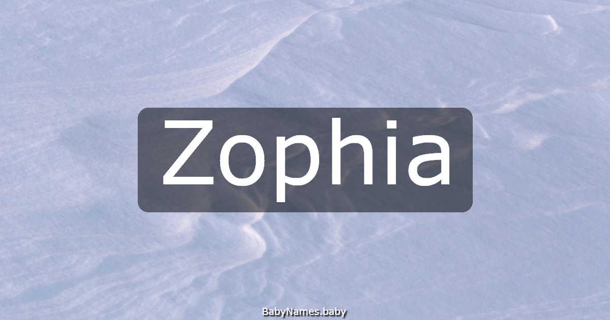 Zophia