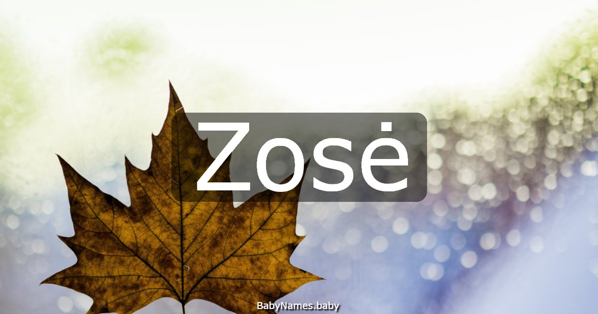 Zosė