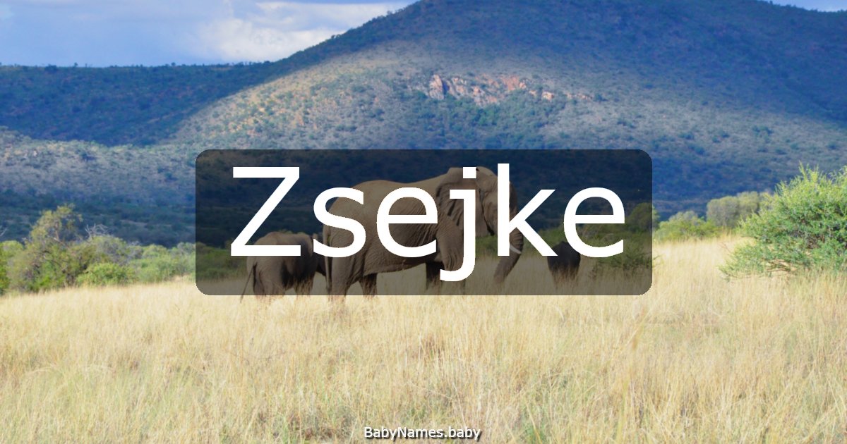Zsejke