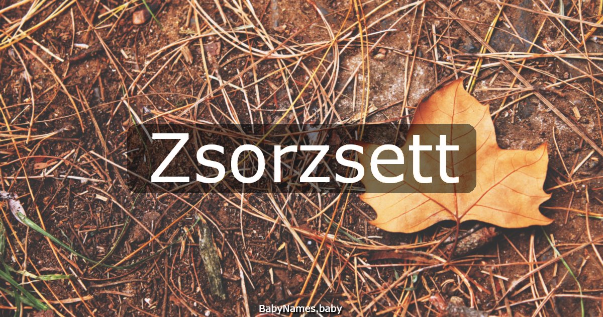 Zsorzsett