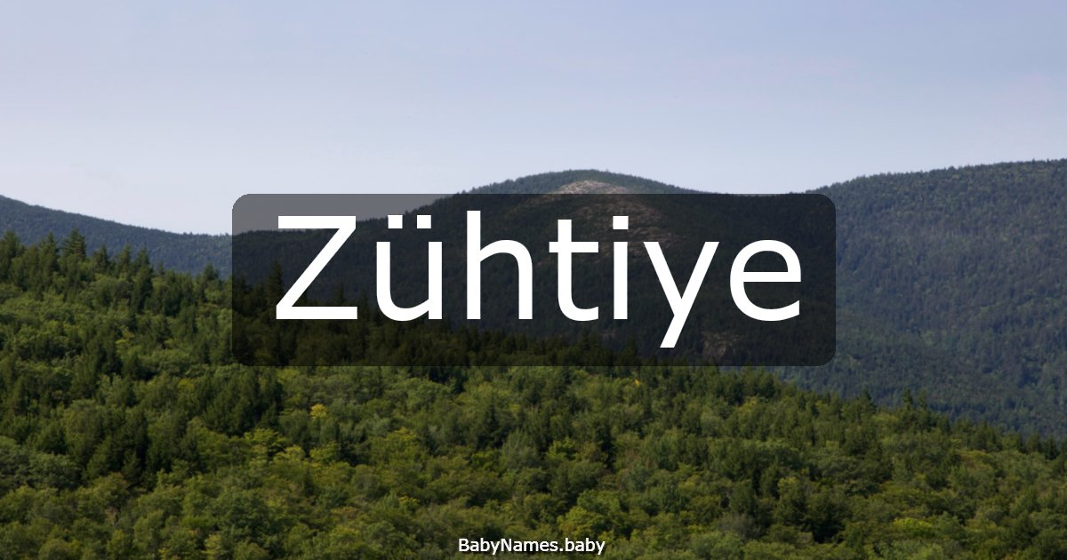 Zühtiye