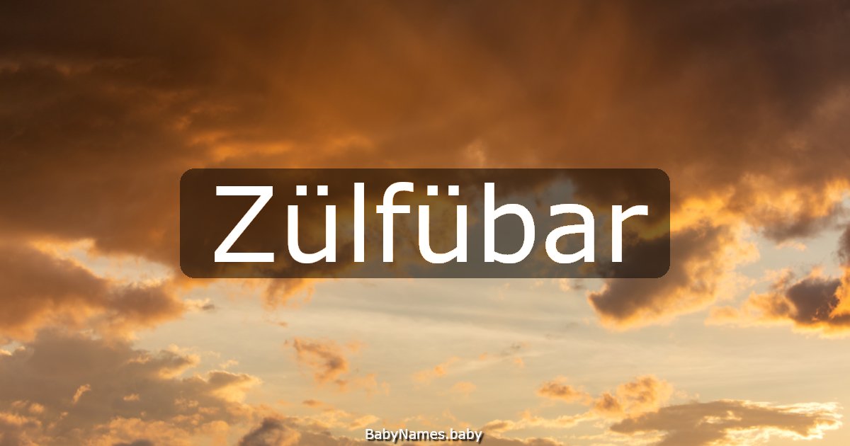 Zülfübar