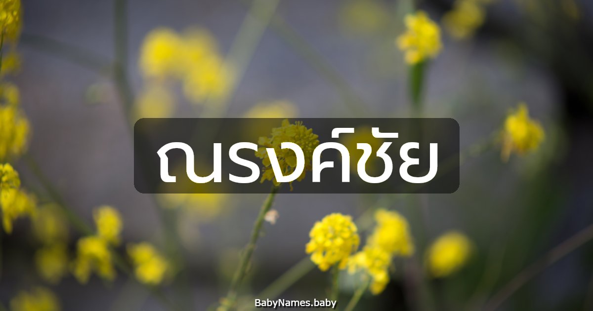 ณรงค์ชัย