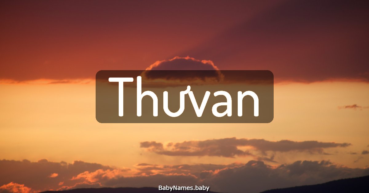 Thưvan